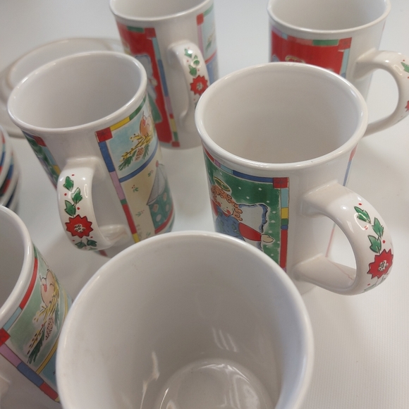 Vintage Patchwork Christmas Alecia Keen NIC mug and plate 16 pc dish set - Picture 13 of 13